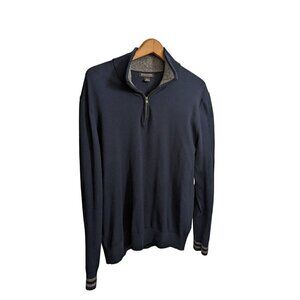 𝅺BANANA Republic Pima Cotton Cashmere Long Sleeve Quarterzip Pullover Men's L